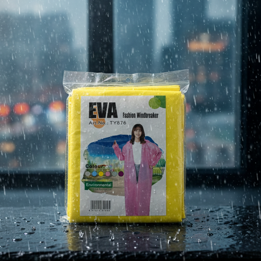 Eco-Friendly EVA Fashion Windbreaker Raincoat